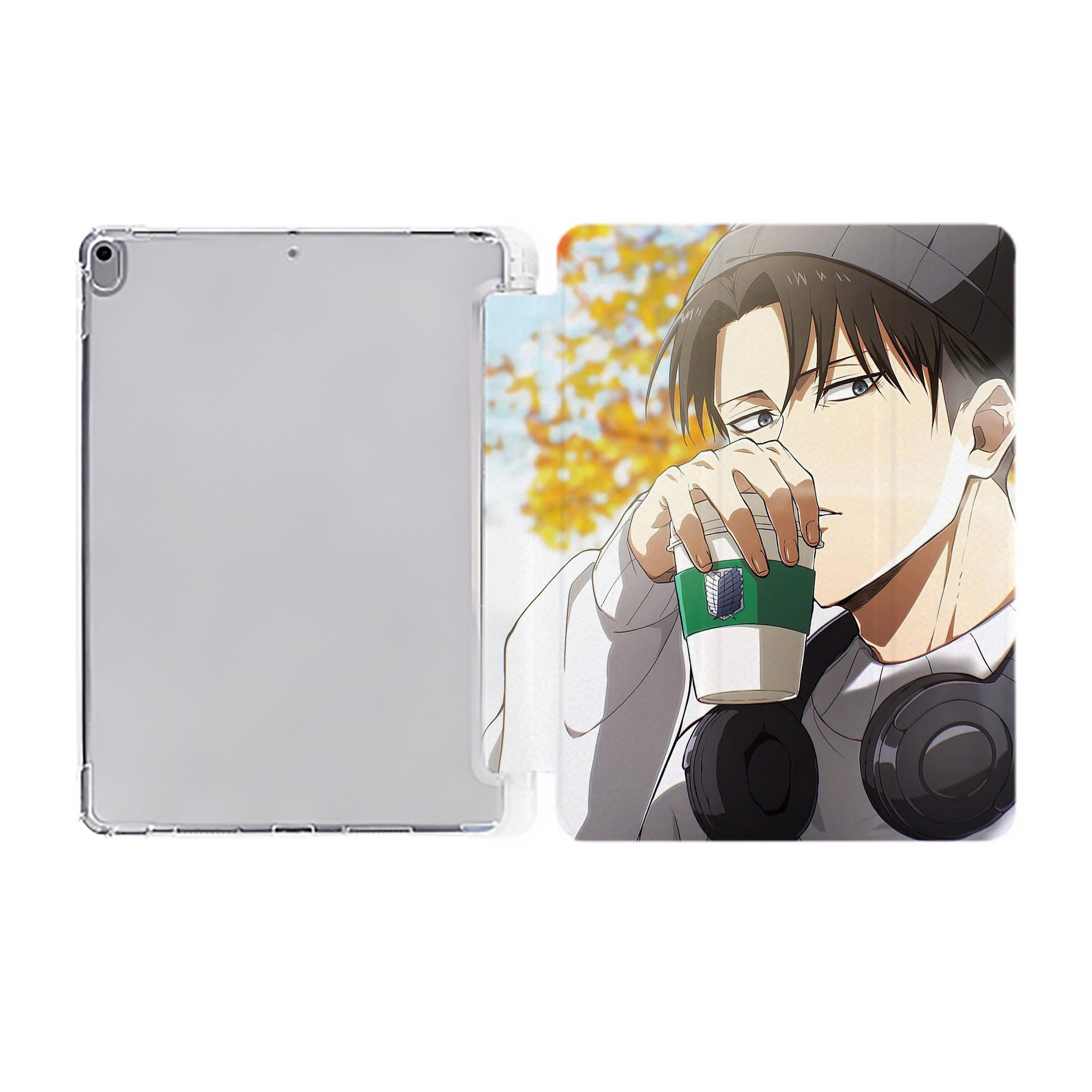 （画像用） 進撃の巨人 Attack on Titan IPad ケース ペン収納付き 三つ折りスタンド PUレザー×シリコン 対応機種9.5/10.5/10.9インチ